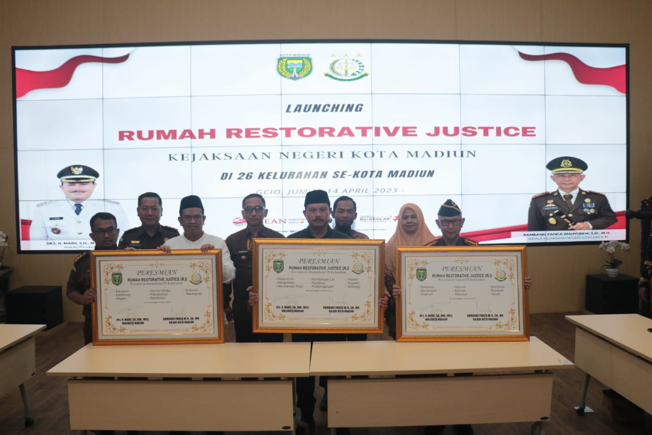 Launching Rumah Restorative Justice di 26 Kelurahan, Wali Kota Sampaikan Apresiasi Kepada Kejaksaan